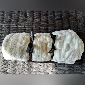 Minky Couture Blonde Zebra Blanket! - Like New!